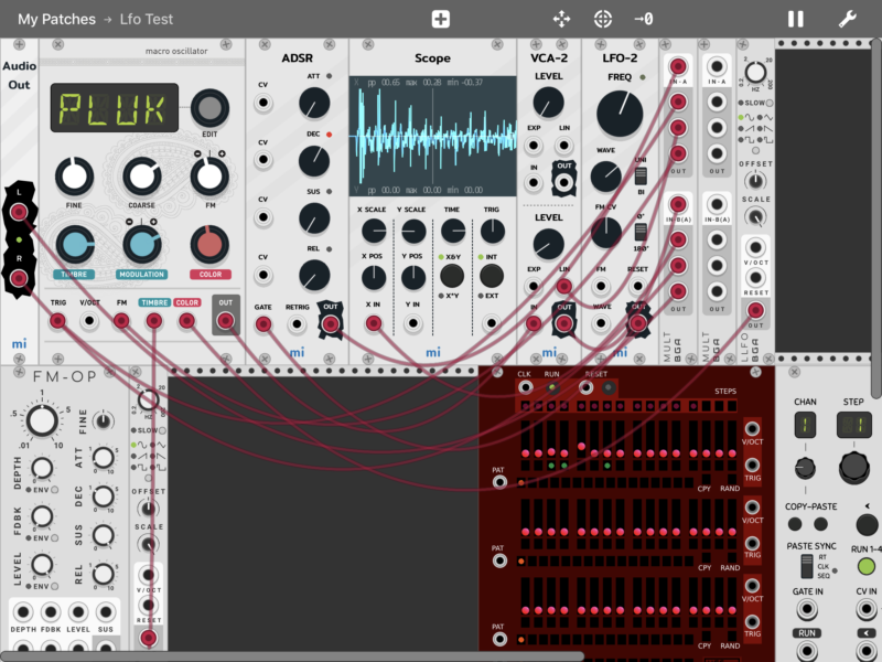 Mifki Mi Rack - VCV Modular in iOs