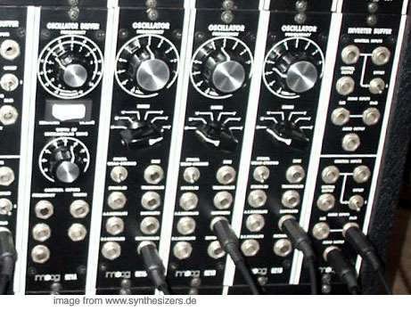 moog modular synthesizer system VCOs and driver