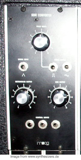 moog modular synthesizer system sine converter