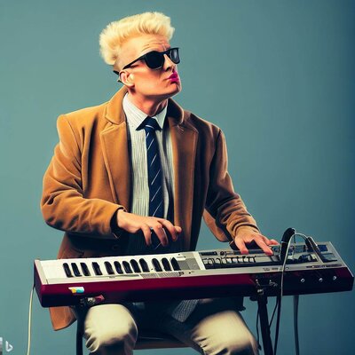 Heino, funny mimics, playing a keyboard-synthesizer-1.jpg